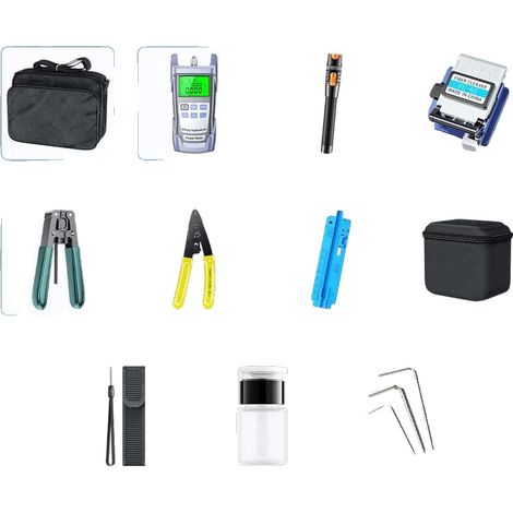 Kit d'outils en fibre optique, mesureur de puissance optique, localisateur de défauts visuels, 11 en 1(SQ-6SZH-Kit) (1/2)