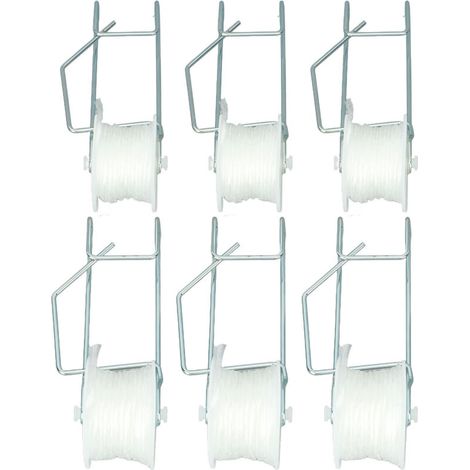 6 pièces crochets de Support de tomate serre rouleau de tomate crochets ensemble Kit de Support pour tomate cerise ligne de 15 mètres (1/5)