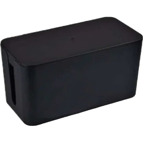 Scatola portacavi riutilizzabile, design moderno, nero (1/2)