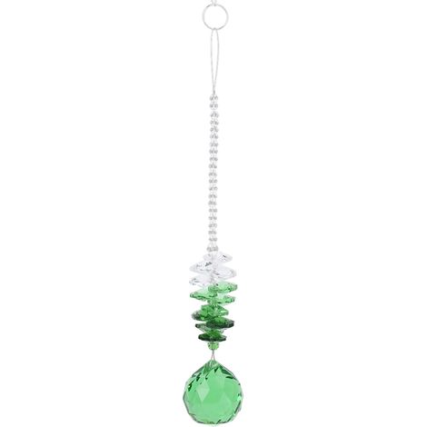 Pendentif En Cristal Suspendu Vert - Pour Luminaire Suspension - Décoration Mariage Fête Jardin - Lot De 1 Pièce (1/5)