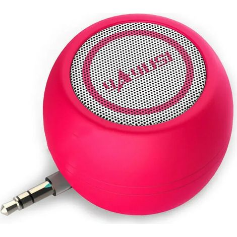 (Rouge) Mini haut-parleur portable 3,5 mm, connexion directe au téléphone portable, amplification stéréo 3D (1/5)
