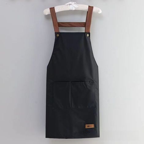Tablier de Cuisine PVC – Noir – Imperméable et Résistant à l’Huile – Taille Haute – Pour Hôtel/Travail (1/5)