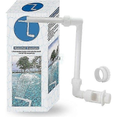 Tête de fontaine cascade réglable pour piscine - facile à installer, connecteur de 45 cm, convient aux piscines hors sol/enterrées et aux bassins de jardin. (1/5)
