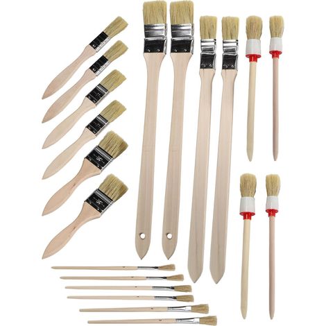 Pinsel Set 20tlg. Flachpinsel Rundpinsel Heizkörperpinsel