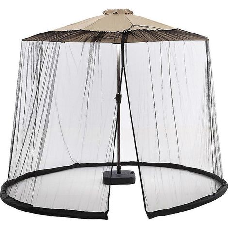 Moskitonetz für den Außenbereich, geeignet für Garten, Camping und Sonnenschirm – Insektennetz 300x230cm – Schwarze Sonnenschutzabdeckung für Rasen und Beschattungsanlagen.