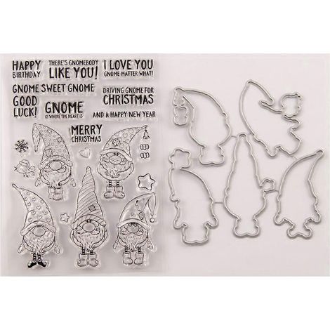 Weihnachtsmann-Siegelstempel mit Stanzformen, Schablonenset, DIY-Scrapbooking-Prägung (1/5)