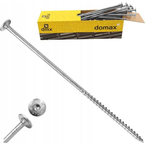 Vis à bois galvanisées - 8x280 mm - Torx - 50 pièces - Résistantes et durables - Idéales pour la construction (1/5)
