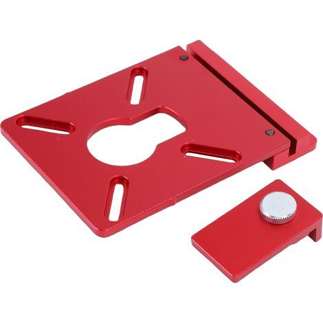 Adaptateur de rail de guidage de routeur adapté à la scie à chenilles Powertec avec butée et clé de réglage (1/5)