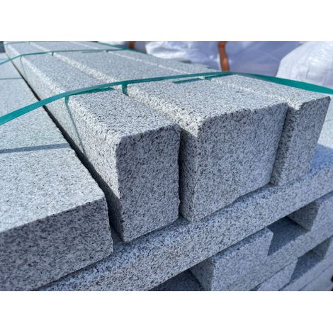 Bordillo Granito Bordura - Unidad - 100x10x6 cm - Gris - Granallado
