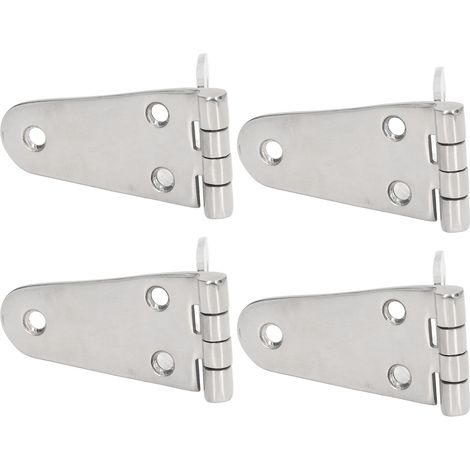 Vendus par paquets de 4. Charnières à six trous en acier inoxydable 316, 14438 mm, accessoires de quincaillerie pour charnières à battants.