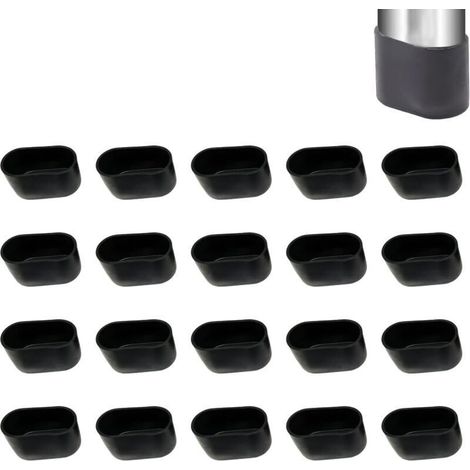 Patins Ovale de Pieds de Chaise, Protection pour Pieds de Chaise, Dimensions 30x15mm, Ensemble de 20 Pièces, Antidérapants et Anti-Bruit, Idéal pour Meubles de Bureau et de Jardin (1/5)