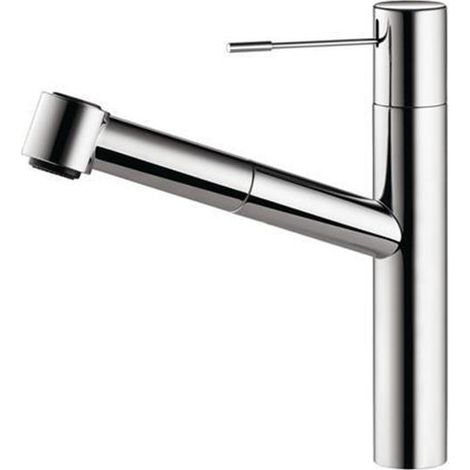 KWC Küchenarmatur Ono 2 mit herausziehbarer Schlauchbrause Edelstahl Hochdruck (1/4)