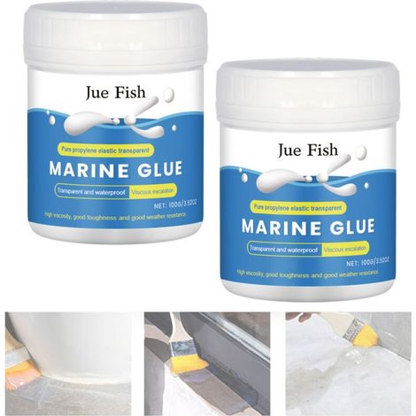 Agent Anti fuite imperméable Super puissant, scellant d'isolation étanche, adhésif de réparation de fuite Transparent (100g), 2 paquets
