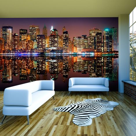 Fotomurale XXL - Gold reflections - NYC - 550x270 (1/4)