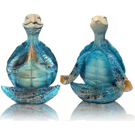 Statue de tortue, ornements de tortue, cadeaux de maman, ornements de yoga, ornements à thème maritime, pour la salle de bain, salon, cour, bureau (1/5)