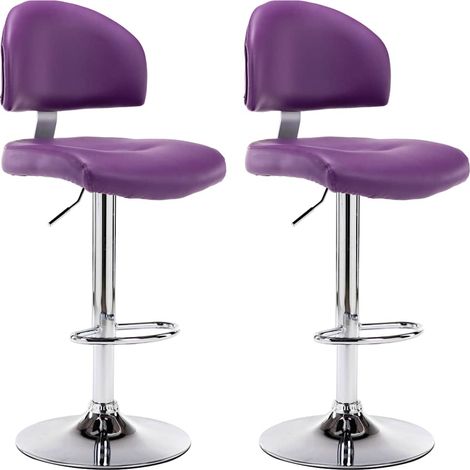 Maison Exclusive - Sgabelli da Bar 2 pz Viola in Similpelle (1/5)