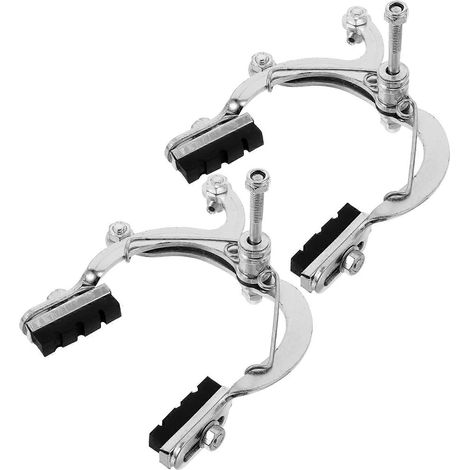 Étrier de frein avant pour vélo, fixation en C, pour un freinage précis. Kit de 4 pièces argenté - Durable et stable (1/5)