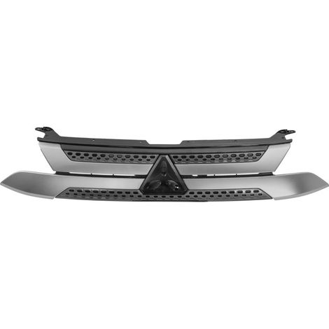 Grille de calandre avant noire avec moulure grise argentée Mitsubishi Outlander 2018-2022