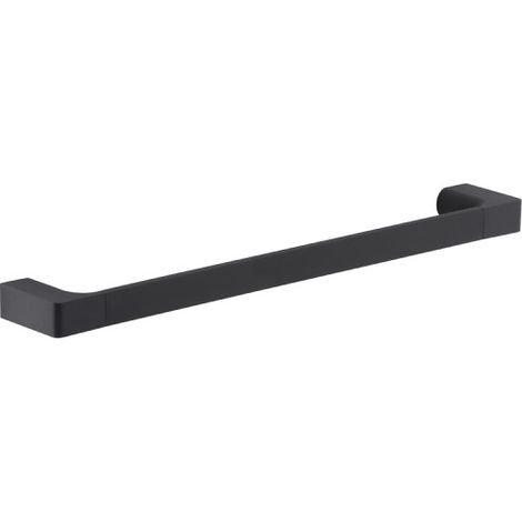 PORTA SALVIETTE DA PARETE IN OTTONE NERO OPACO MODELLO PIRENEI - DIM. CM (LXPXH): 60×6,6×2,6,6  - NERO OPACO  - GDY