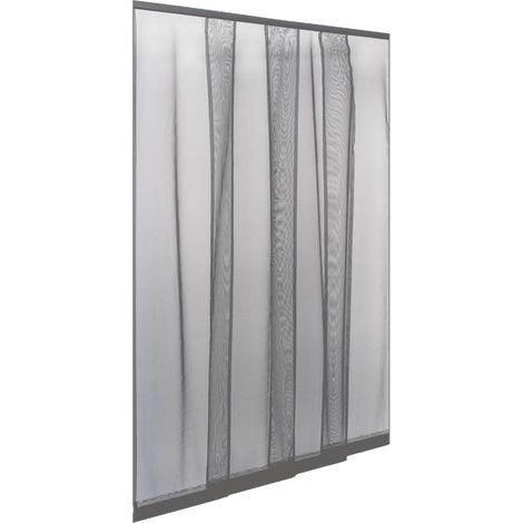 Bande de porte 140x250 cm en polyester découpable – Fixation velcro – Lot de 6 panneaux de 28x250 cm pour insectes (1/4)
