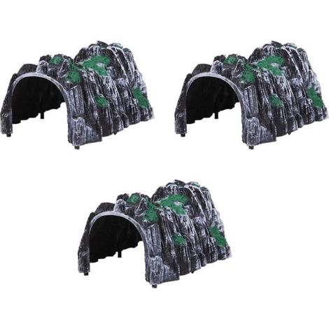 3pcs Simulation Cave Models Railway Train Tunnel Figurines Toys for Kids VILLAGE DE NOEL - MANEGE DE NOEL - DECOR DE NOEL (1/4)