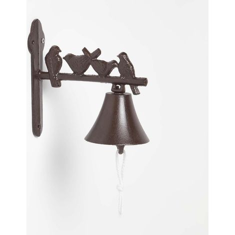 HOMESCAPES Brown Decorative Birds Cast Iron Door Bell (1/5)