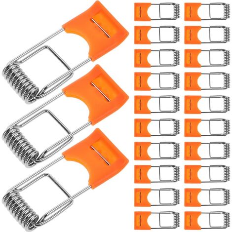 50 Pcs LED Recessed Light Holder Clips Spring Clips Orange Easy Installation Stainless Steel 4.3 x 1.8 x 0.6 cm (1/5)