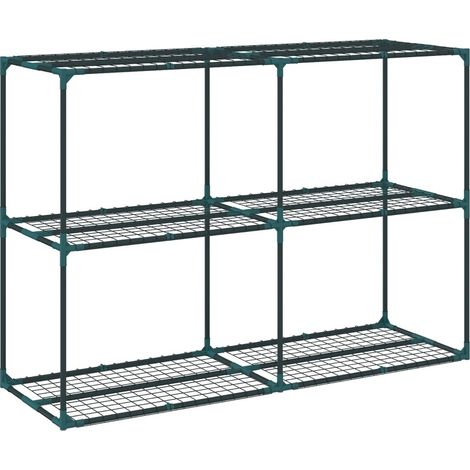 Mensola per piante a 3 ripiani in acciaio verde scuro, 100 cm, MODENUIT (1/5)