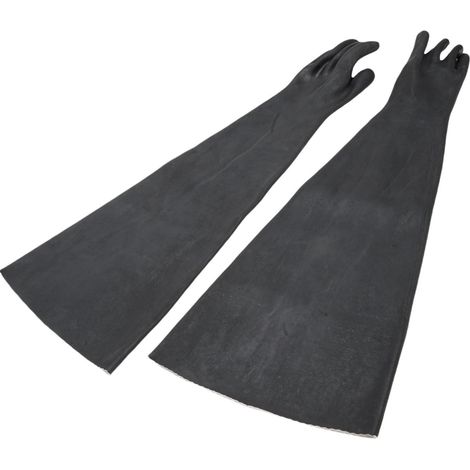 1 paire de gants de sablage robustes et résistants à l'usure, 82 cm (32,28 pouces), en latex, pour cabine de sablage, pour une utilisation en toute sécurité. (1/5)