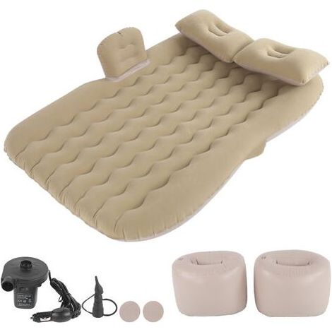 Bloc de sécurité floqué en PVC pour matelas de voiture, jetée ronde à rayures ondulées, pompe à Air 12V pour l'eau de berline (1/5)