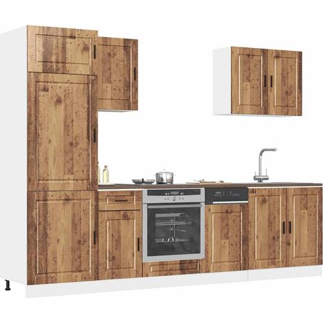7-tlg. Küchenschrank-Set Porto Altholz-Optik Holzwerkstoff