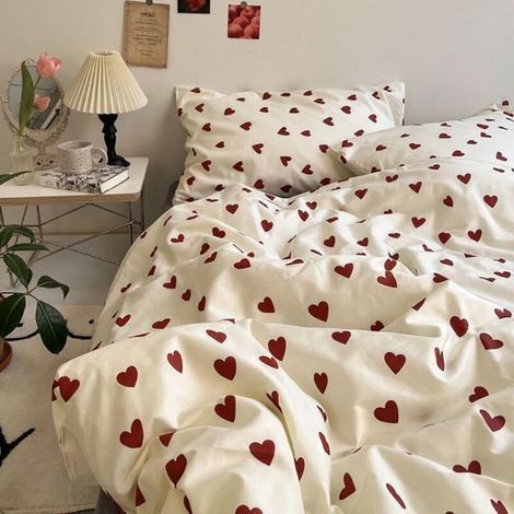 [JAMAIS UTILISÉ] Parure de lit double Queen Size Housse de couette Drap plat Taie d'oreiller Linge de lit Enfants Adulte Mode Textile de maison Style coréen (1/4)