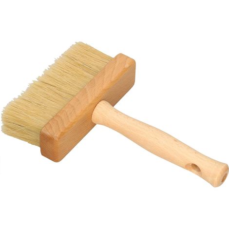 KOTARBAU Pinceau de peinture pour peintre - Manche en bois - 130 mm - 1 pièce - Pinceau plat - Teinture, vernis - Peinture acrylique - Poils résistants - Lavable (1/5)