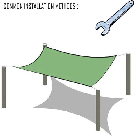 Filet D'ombrage Vert, Voile D'ombrage Rectangulaire Toile D'ombrage--Filet Solaire Résistant Aux D'ombrage Pare-Soleil,Pour Terrasse Serre Cours (3mx3m/9.8ftx9.8ft)