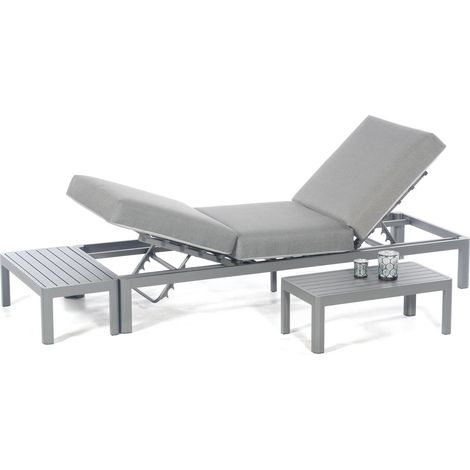 Lounge-Set Universum Aluminium anthrazit 3-Sitzer-Sofa mit Verstellfunktion incl