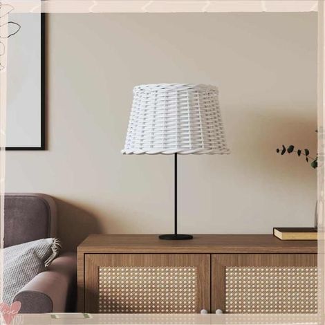 364386 Abat-jour blanc 45x28 cm osier (1/5)