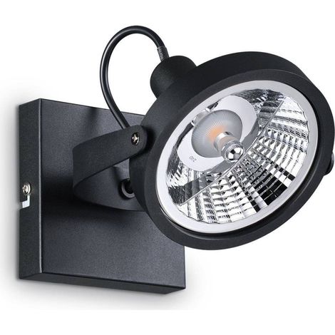 Ideal Lux Glim - 1 luz de techo negra