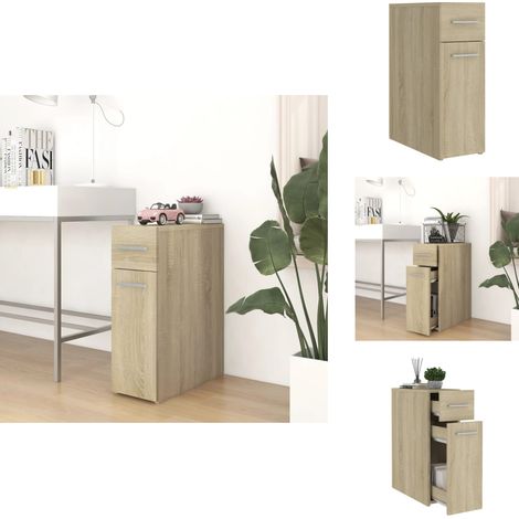 Apothekerschrank Sonoma-Eiche 20x45,5x60 cm Holzwerkstoff - Apothekenregal - Aufbewahrungsregale - Küchenorganisation - Badezimmerorganisator - Regal Aus Holzwerkstoff (1/5)
