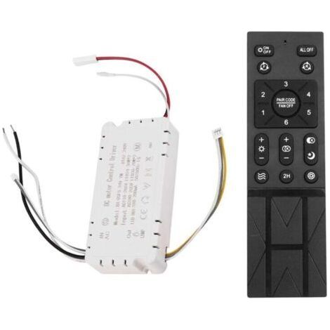 Kit Télécommande Ventilateur Plafond 6 Vitesses Gradation Lumière Compatible 110-265V (1/4)
