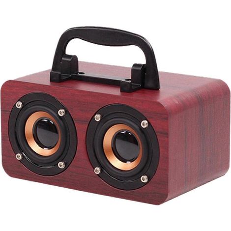 Bluetooth 5.0 Stereo-Zweikanal-Lautsprecher aus Holz mit FM-Radio, A (1/5)