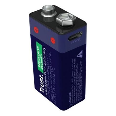 Pilas 6LR61 Trust 25745/ 9V/ Recargables