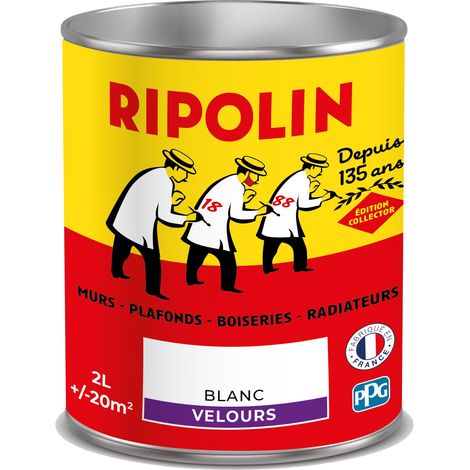 Peinture acrylique RIPOLIN Collector Blanc velours 2 L (1/5)