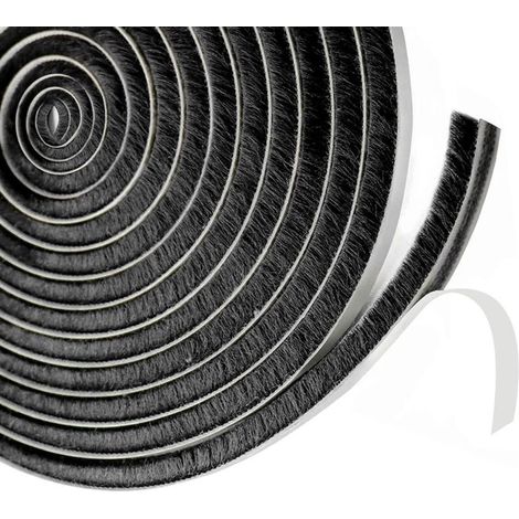 Joint brosse porte coulissante,9 mm(B) x 5 mm(D) x10M(L) Joint Fenetrepour Lsolation Phonique Porte,volet isolant (1/4)