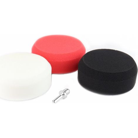 Kit de polissage avec 3 éponges de 125 mm + adaptateur M14 amio-02648 (1/5)