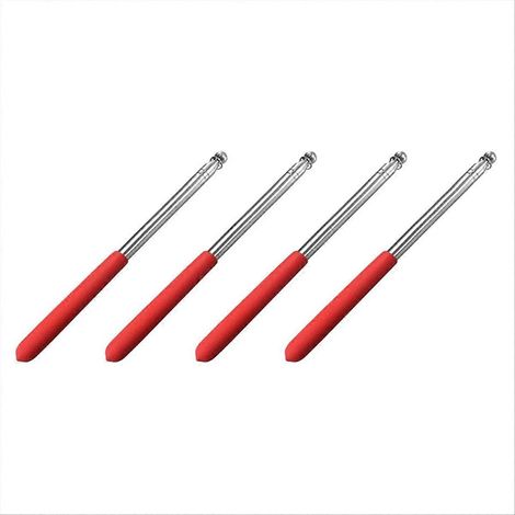 Piquet télescopique portatif pour guide touristique, enseignant, pointeur, bâton extensible, usage extérieur, noir, longueur réglable, pack de 1.