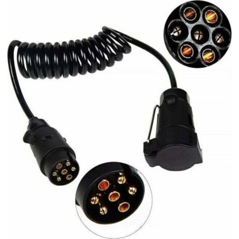 Câble d'extension remorque 2m – Tension 76V – Matériau PA.PU – Connecteur 7 broches – Résistant au froid et à l'huile (1/4)