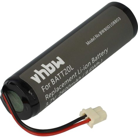 vhbw Batterie remplacement pour BATT20L pour radio (2600mAh, 3,7V, Li-ion)