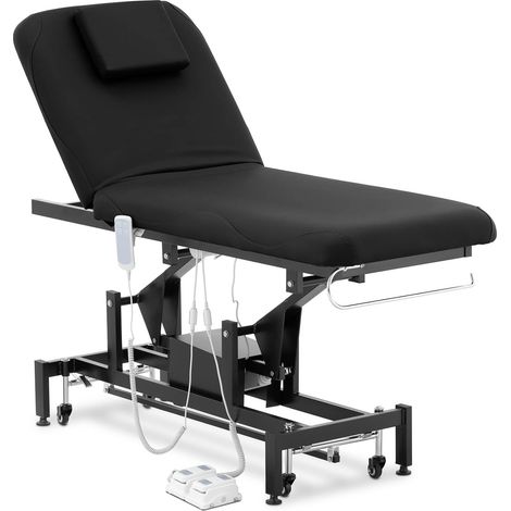 Table de massage professionnelle électrique lit de massage table de soin kiné 2 moteurs 200 kg noir (1/4)