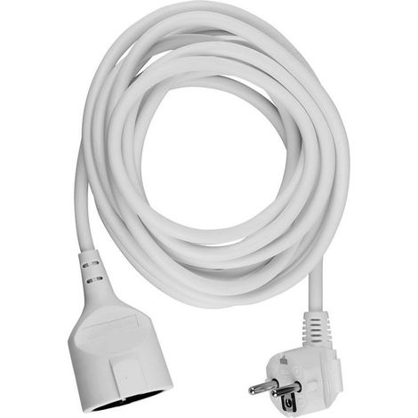 V-TAC 5 m Verlängerungskabel mit Schuko-Stecker und Schuko-Buchse, weiß