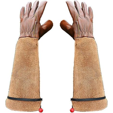 ZVD (S) Gants de jardinage 1 paire, gants anti-épines de taille de rose, gants en peau de mouton en peau de porc Gants floraux (1/4)